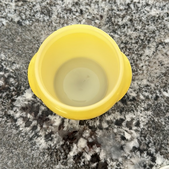 Glasbake McKee honey whip jar pot with lid - yellow - Picture 7 of 8